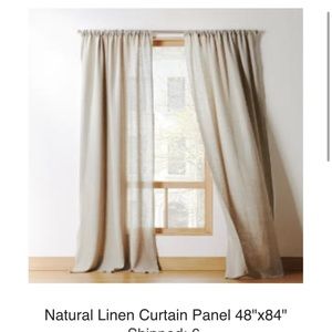 SOLD CB2 Linen Curtain Panels (4)